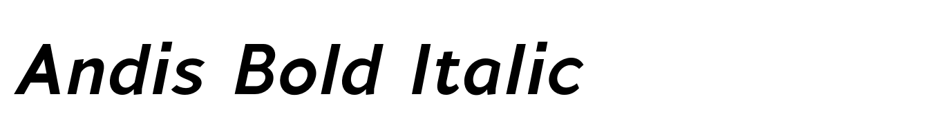 Andis Bold Italic